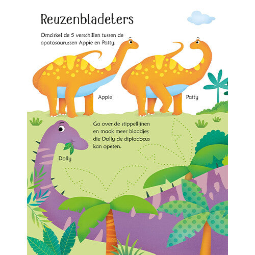 Uitgeverij usborne uitwisboek dinosaurusspelletjes