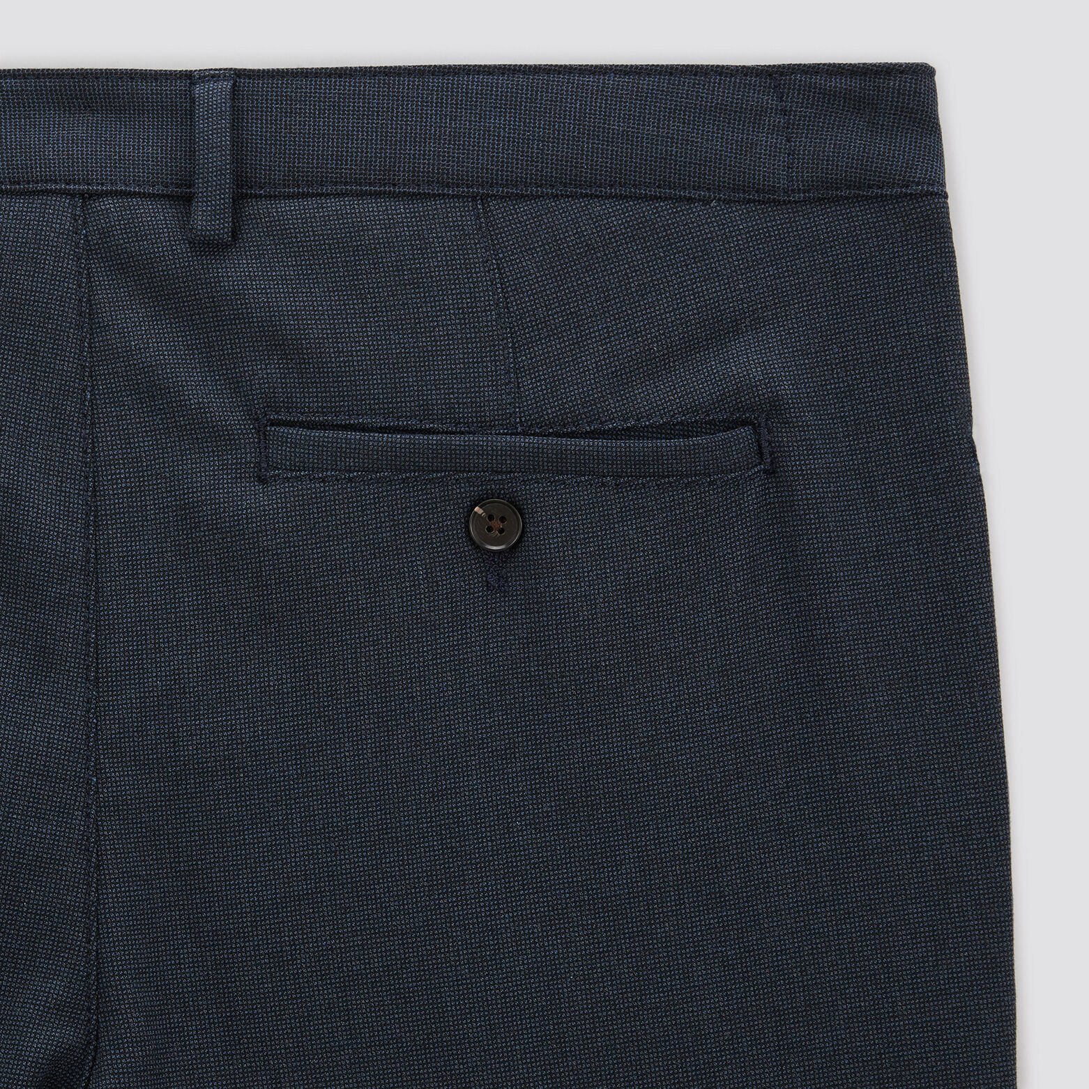 Pantalon chino slim elastiqué reliefé Bleu