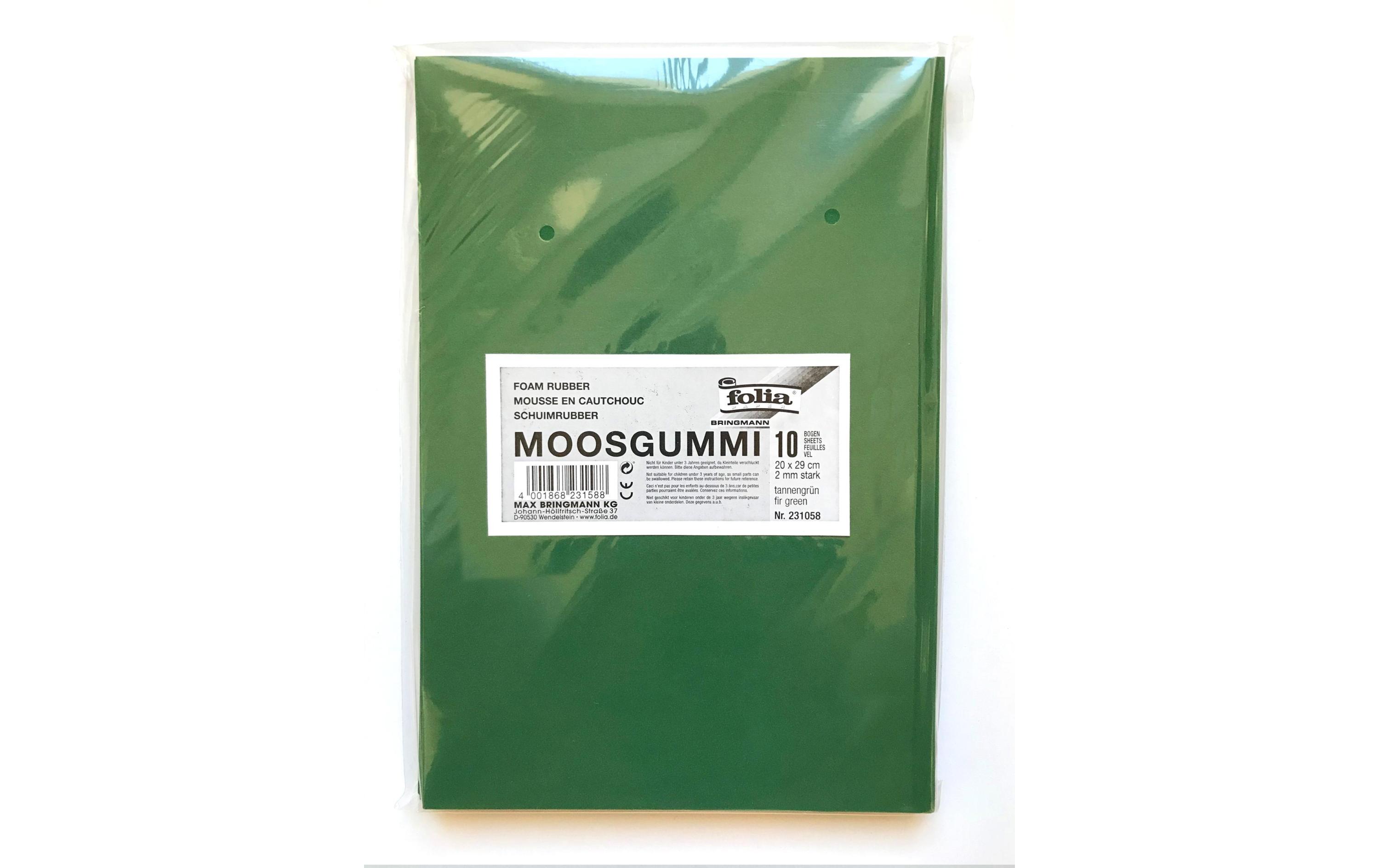 Moosgummi-Set 10 Stück, TannengrünMoosgummi