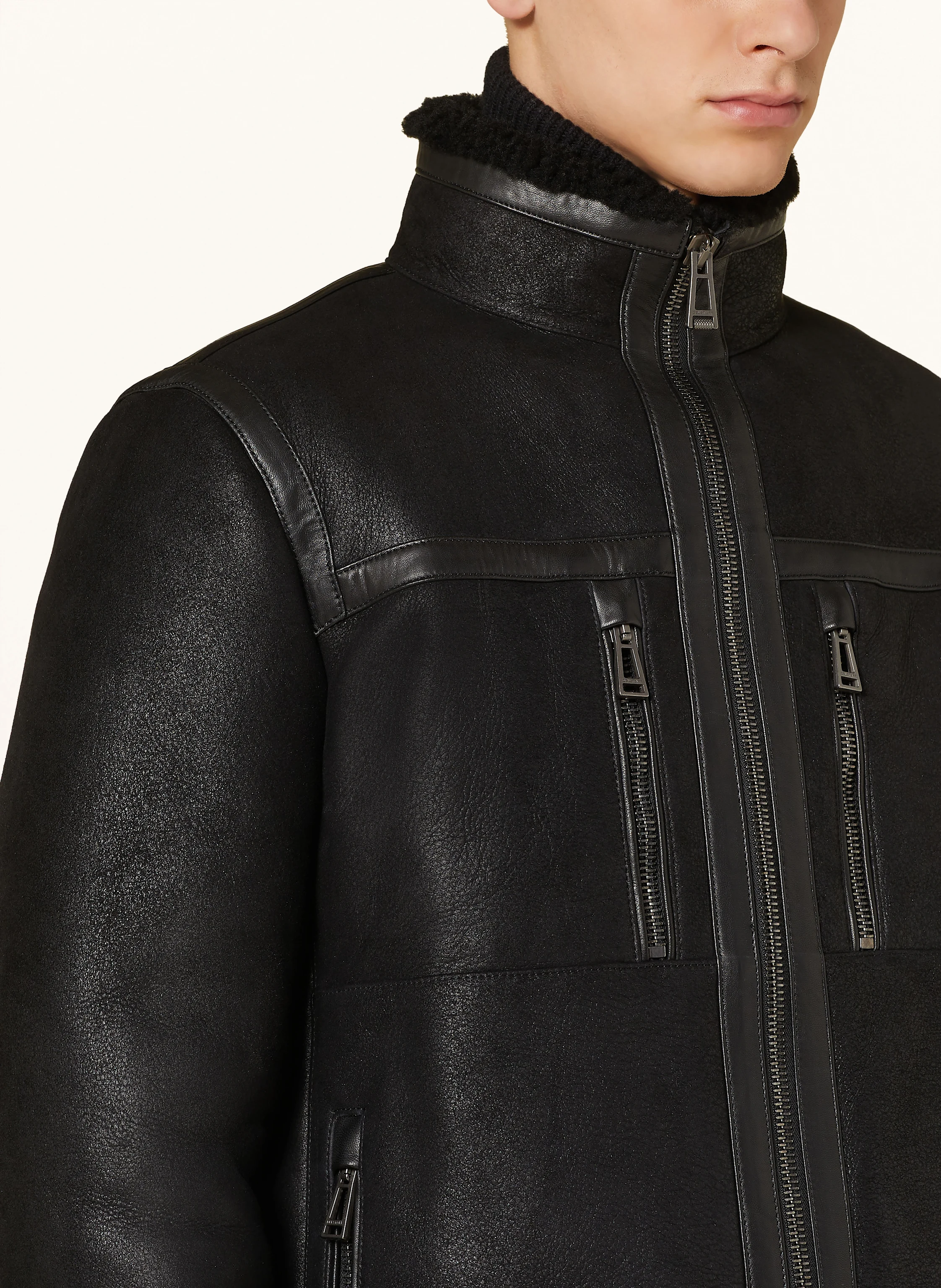 BELSTAFF Lederjacke TUNDRA mit Lammfell