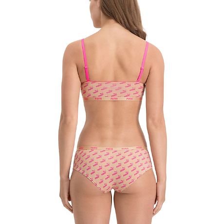 Puma Top - Bandeau - Beige m. Logo