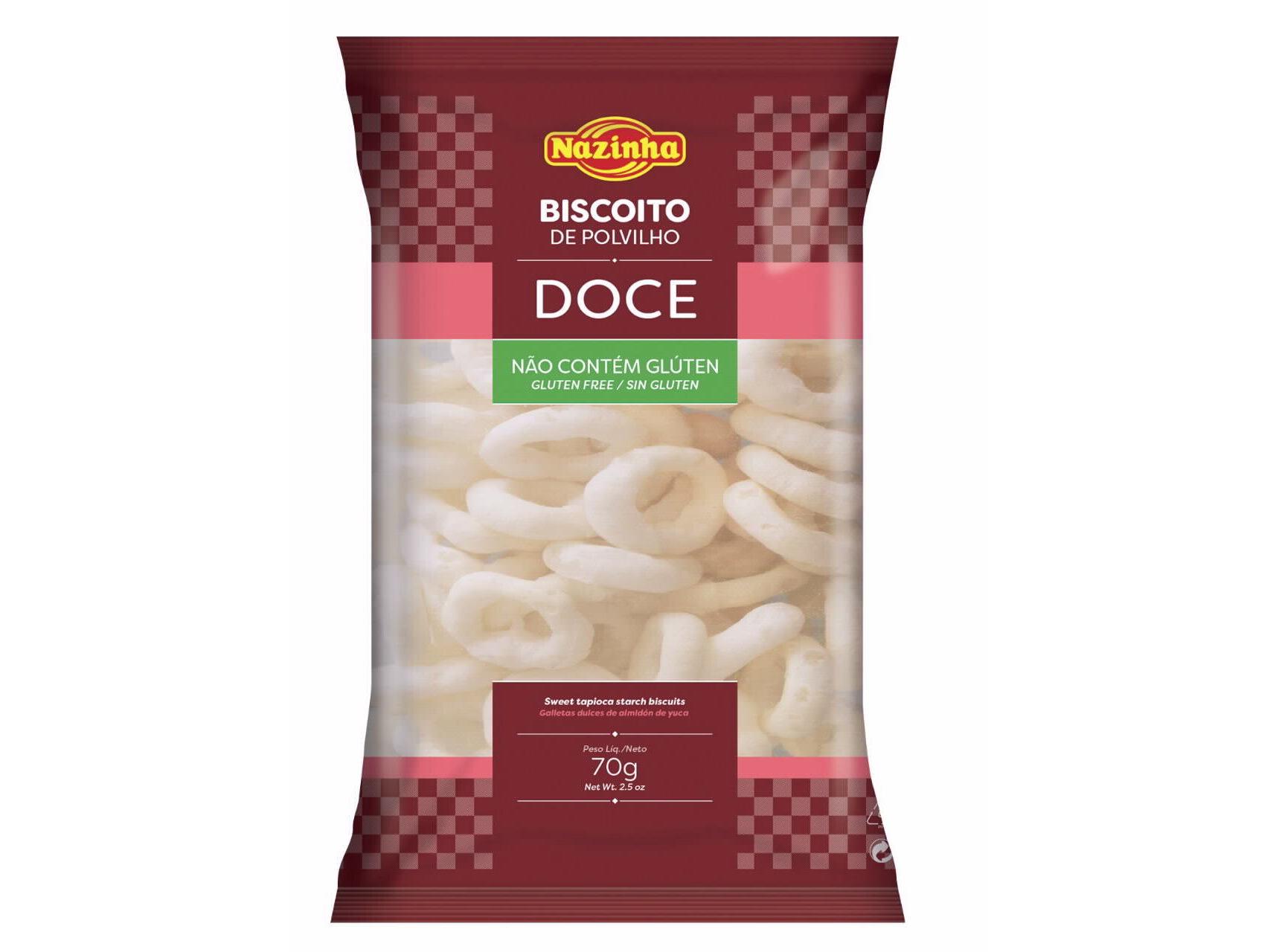 BISCOITOS NAZINHA POLVILHO DOCE 70G