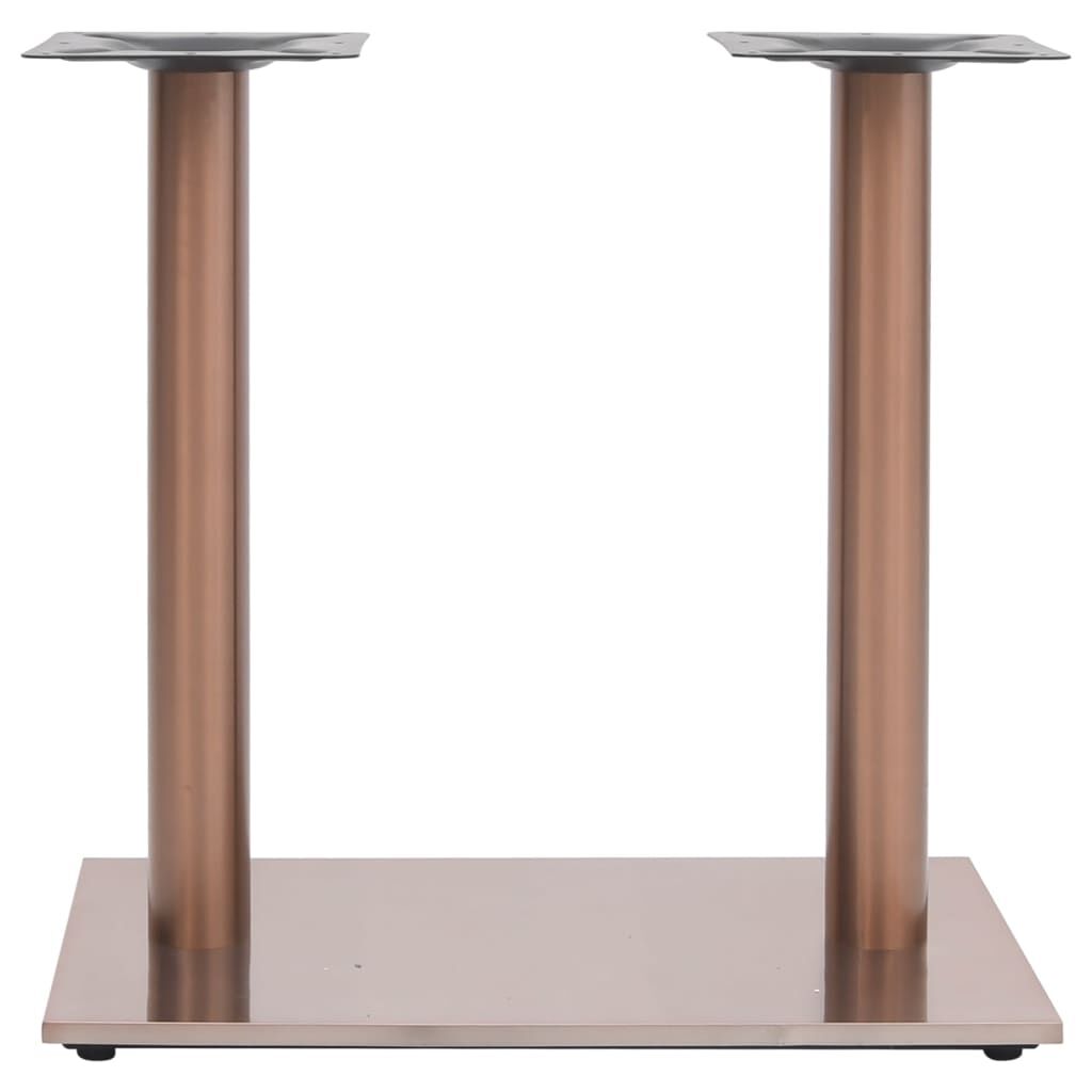 vidaXL Bistrotafelpoot messing 70x40x72 cm roestvrij staal
