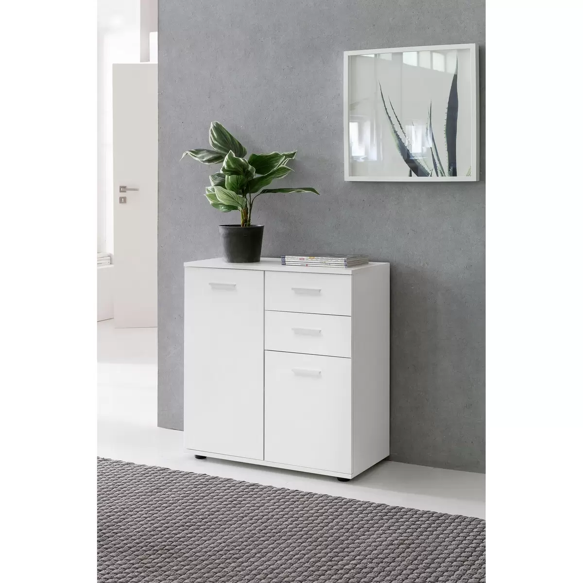 Kommode Jersey schwarz,weiss