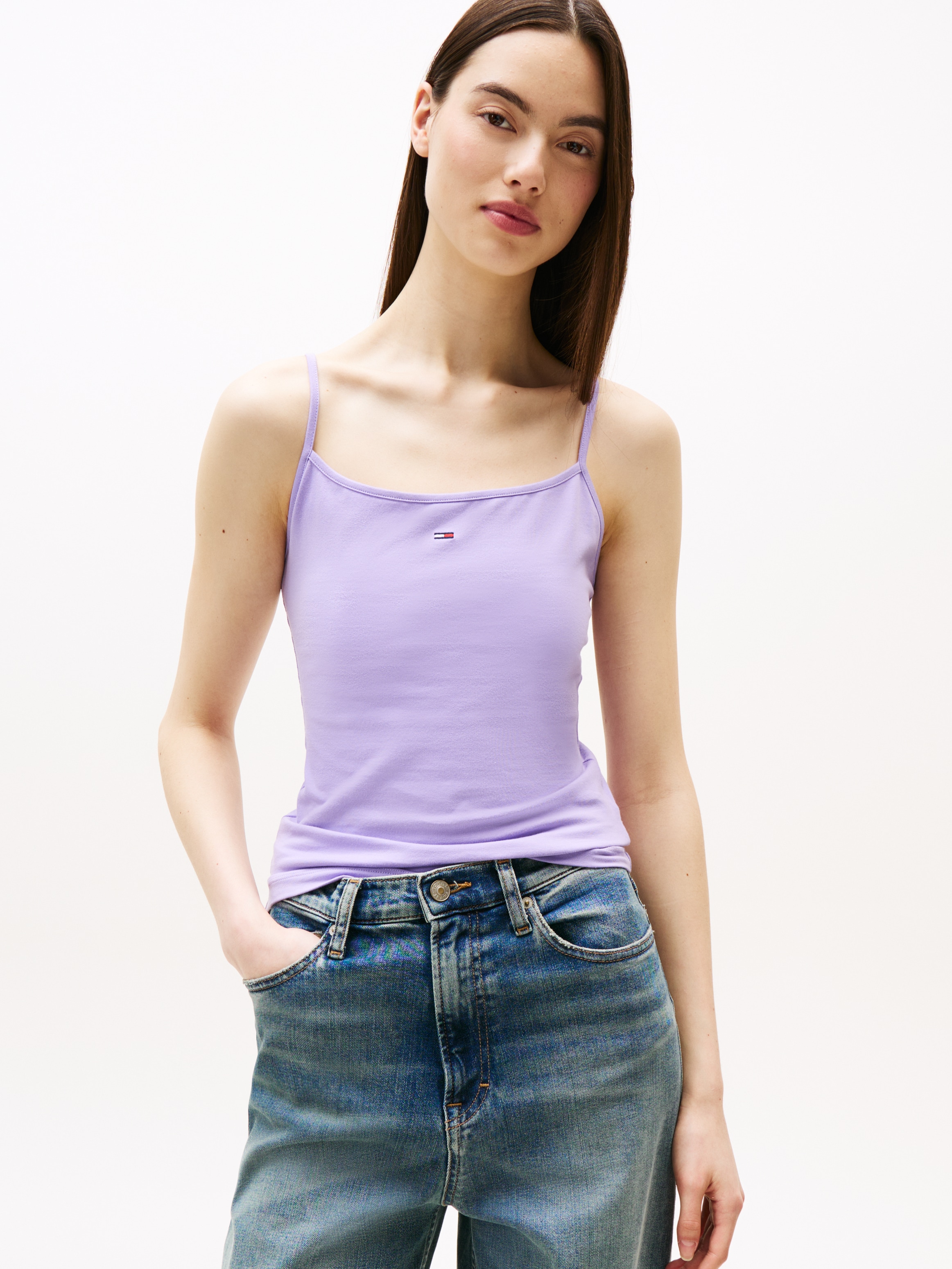 Tommy Jeans Spaghettitop »TJW ESSENTIAL STRAP TOP EXT«, mit Logostickerei