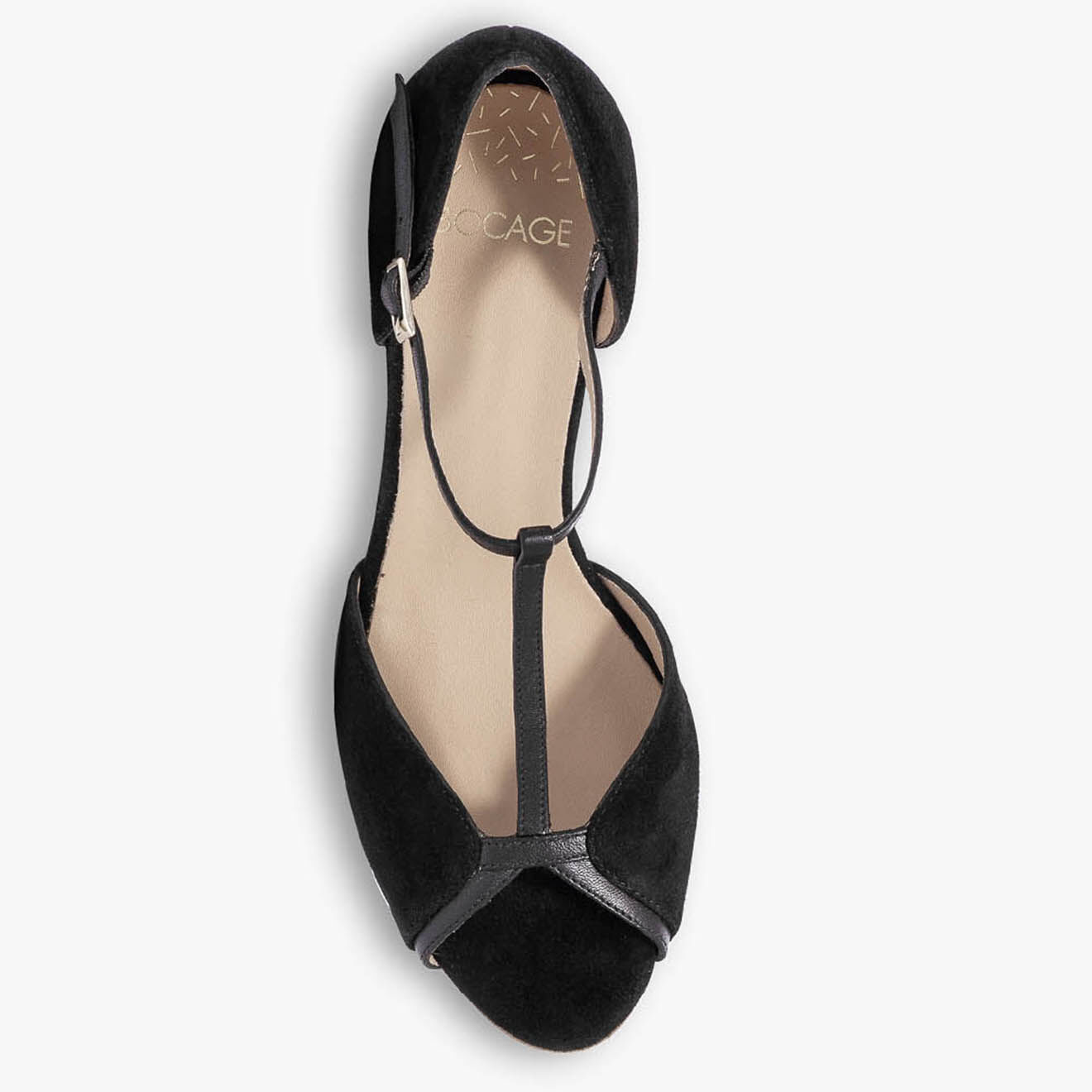 Bocage Escarpins en Velours de Cuir Dipriane noirs - Talon 8 cm