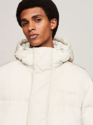 Jaqueta puffer oversized com capuz