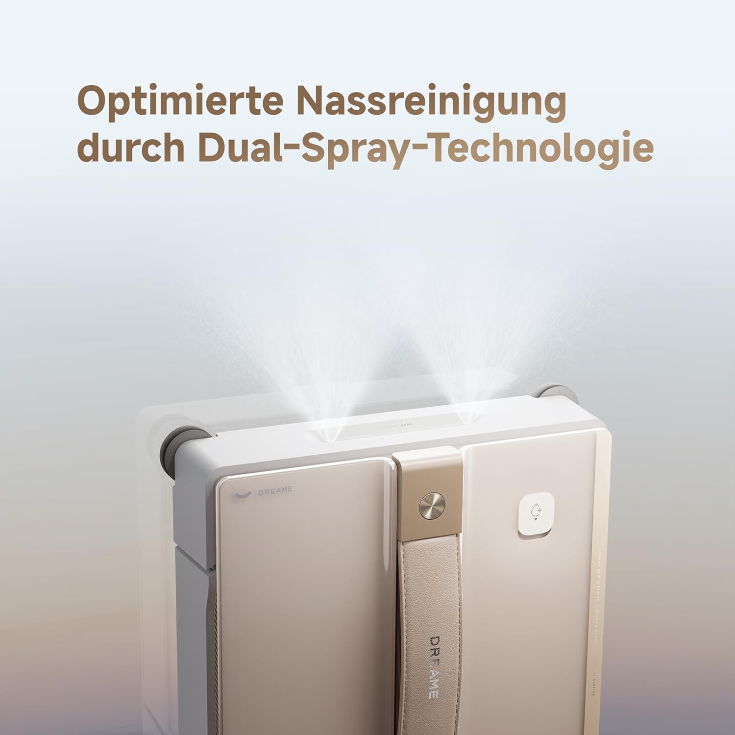 dreame C1 Station Fensterputzroboter, Rundum-Sicherheitskonzept, Mobile Station, automatischer Kabeleinzug, CornerClean-Technologie, Dual-Spray-Technologie, intelligente Planung des Reinigungswegs