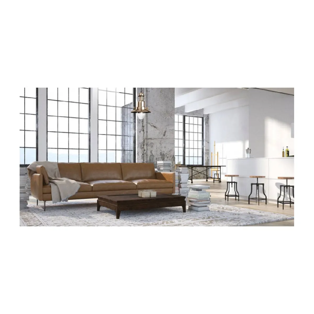 Luminaire Center Suspension Classic Fisherman - Laiton antique