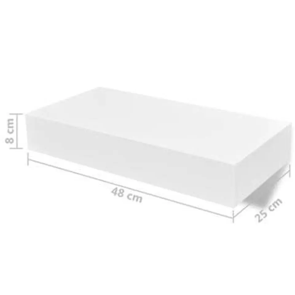 vidaXL - Wandplank - Wit - MDF