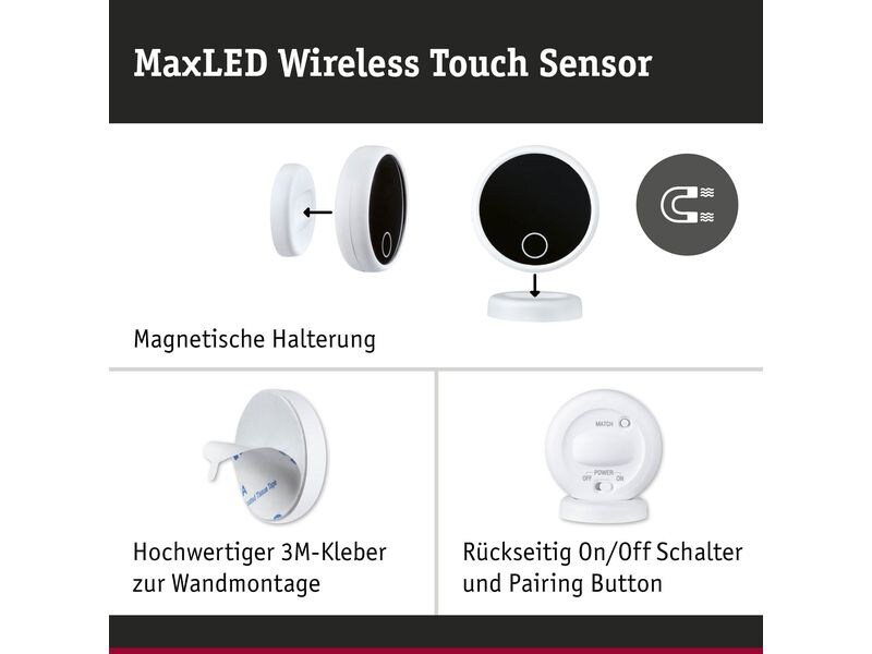 Paulmann MaxLED Wireless Touch Sensor Kabelloser Berührungssensorsatz