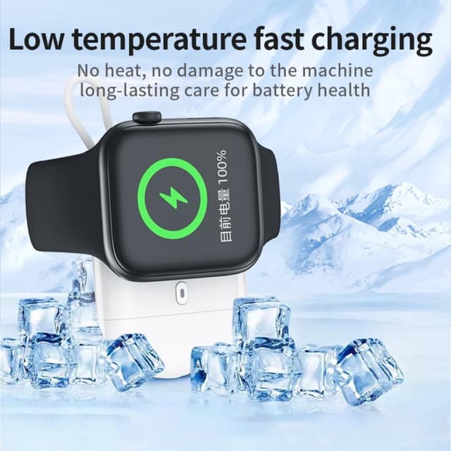 Trådløs oplader Powerbank til Apple Watch Serie 7/6/5/4/3/2/1