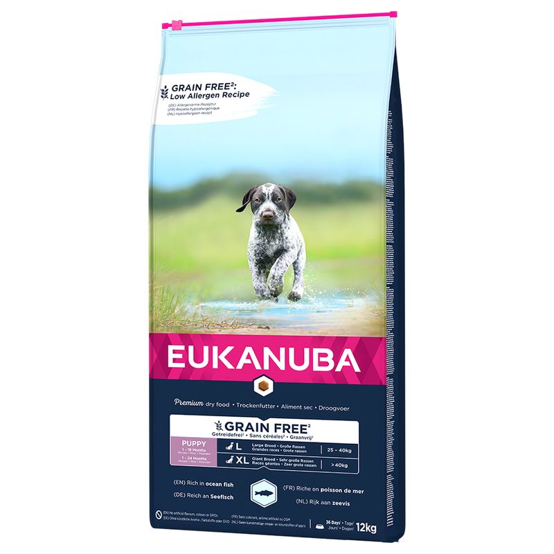 Eukanuba Grain Free Puppy Large Breed avec du saumon