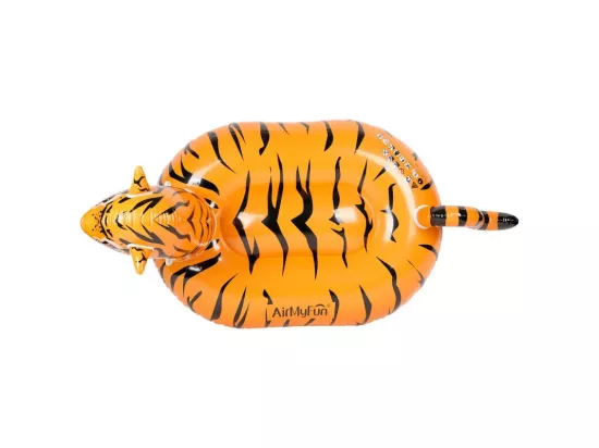 Bouée Gonflable XXL Chevauchable, Piscine & Plage, Flotteur Deluxe - Tigre - 150x105x100cm