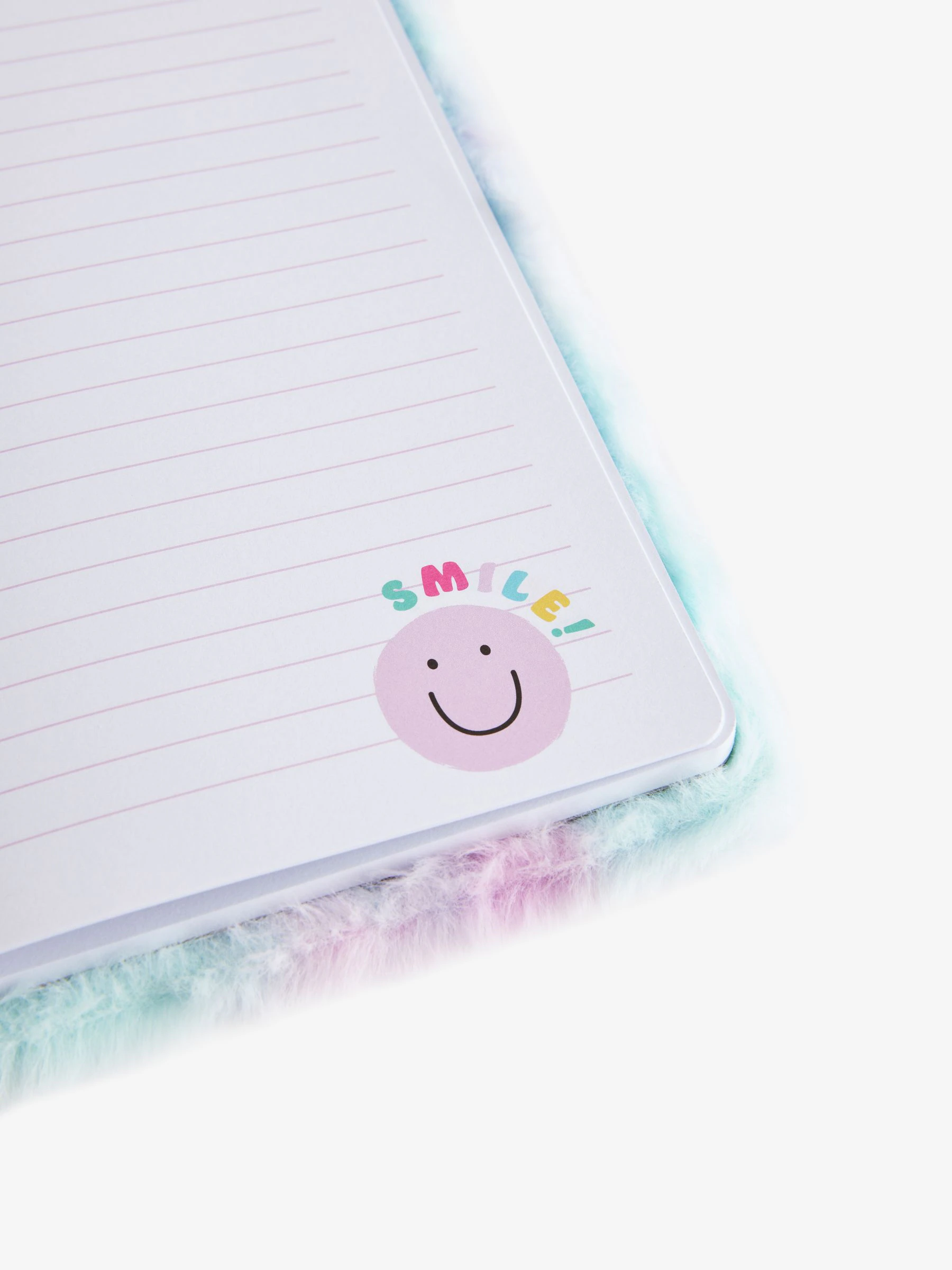Smiley Faces A5 gelinieerd notitieboek met imitatiebont