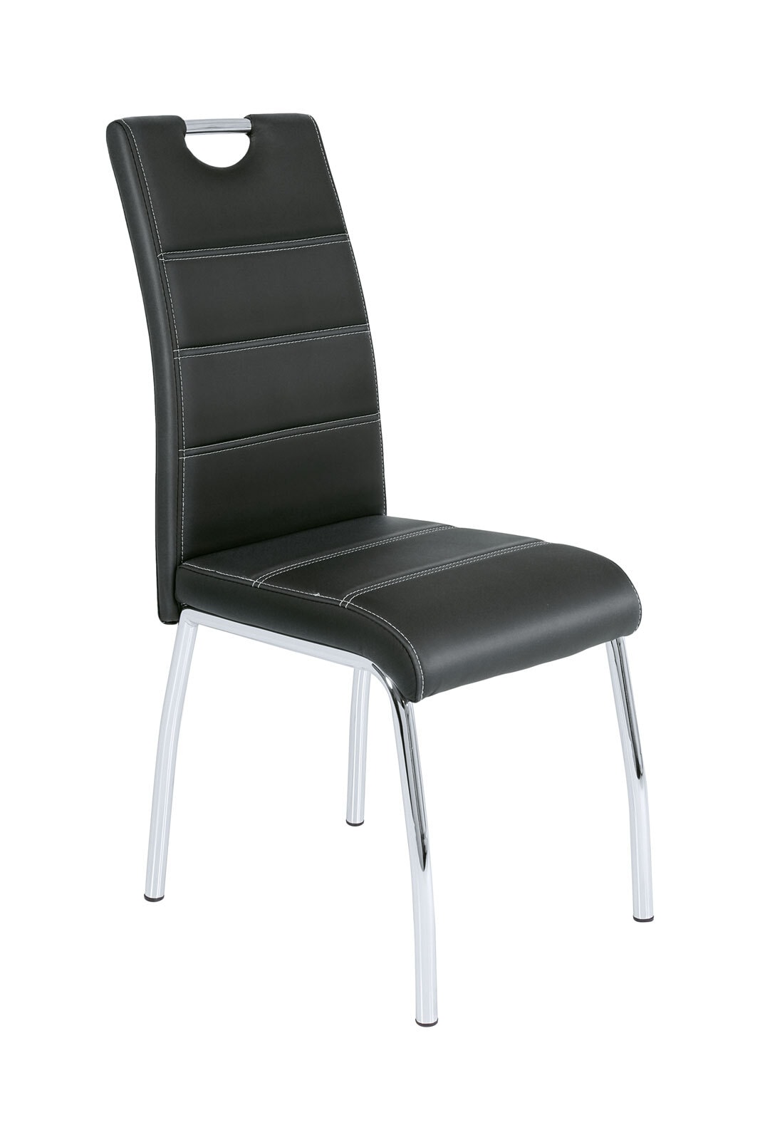 Stuhl Susi Lederlook grau