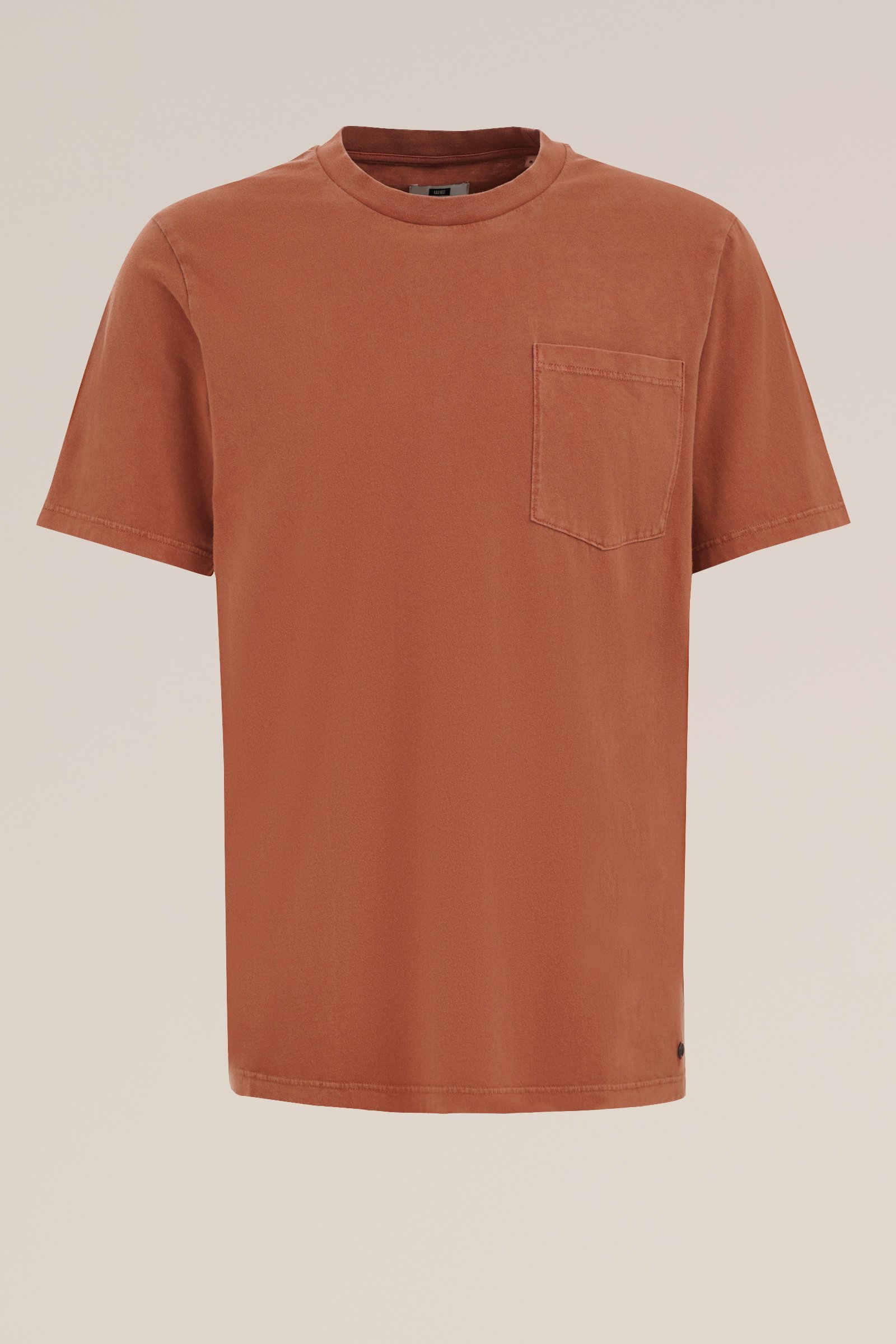vintagelook T-shirt WE Fashion Kaneelbruin