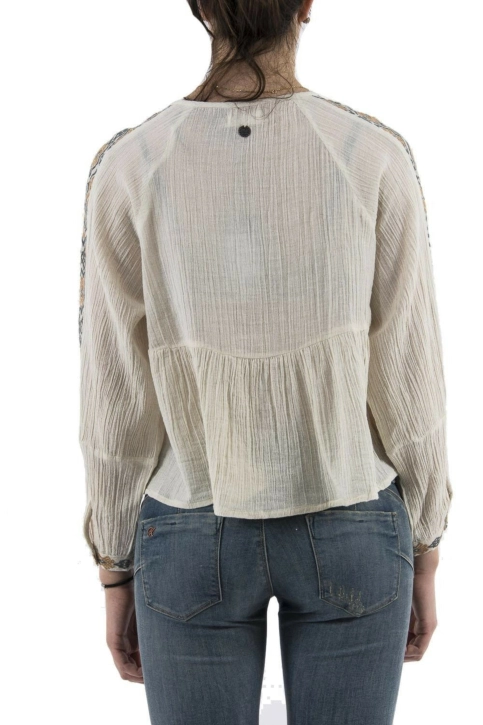 tee shirt manches longues bsb 041-240001 blanc