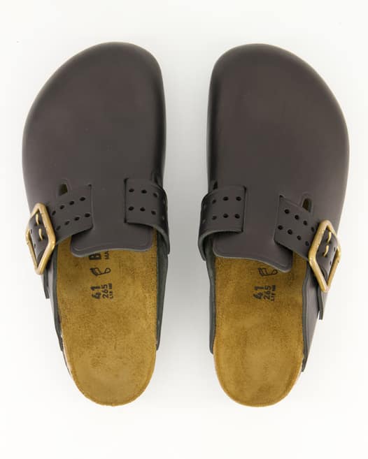 Birkenstock Boston Bold Gap Pantoletten in Schwarz