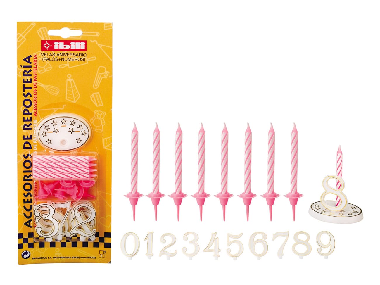Bougies d'anniversaire -   Nombres - Ibili
