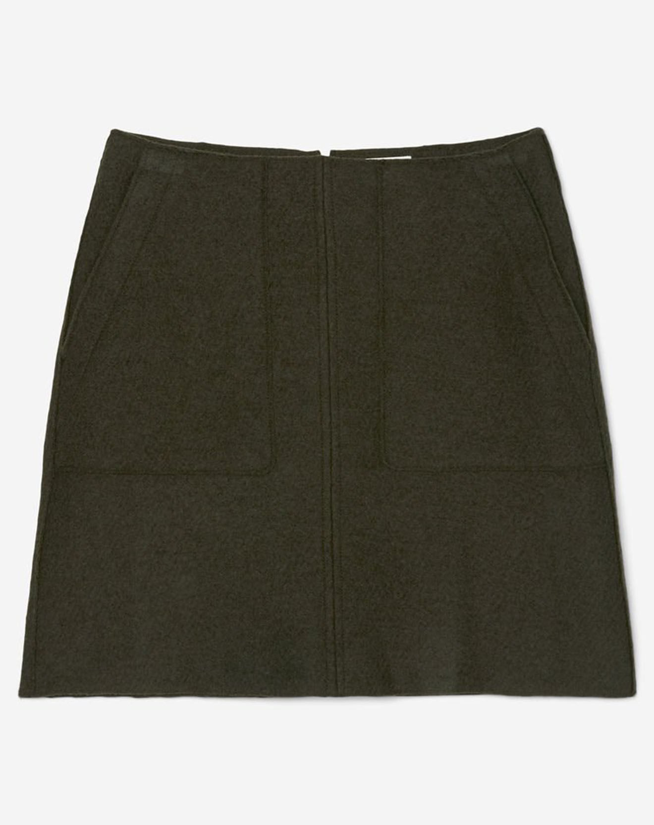 Marc O'Polo Jupe en 100% Laine vierge bouillie marron foncé