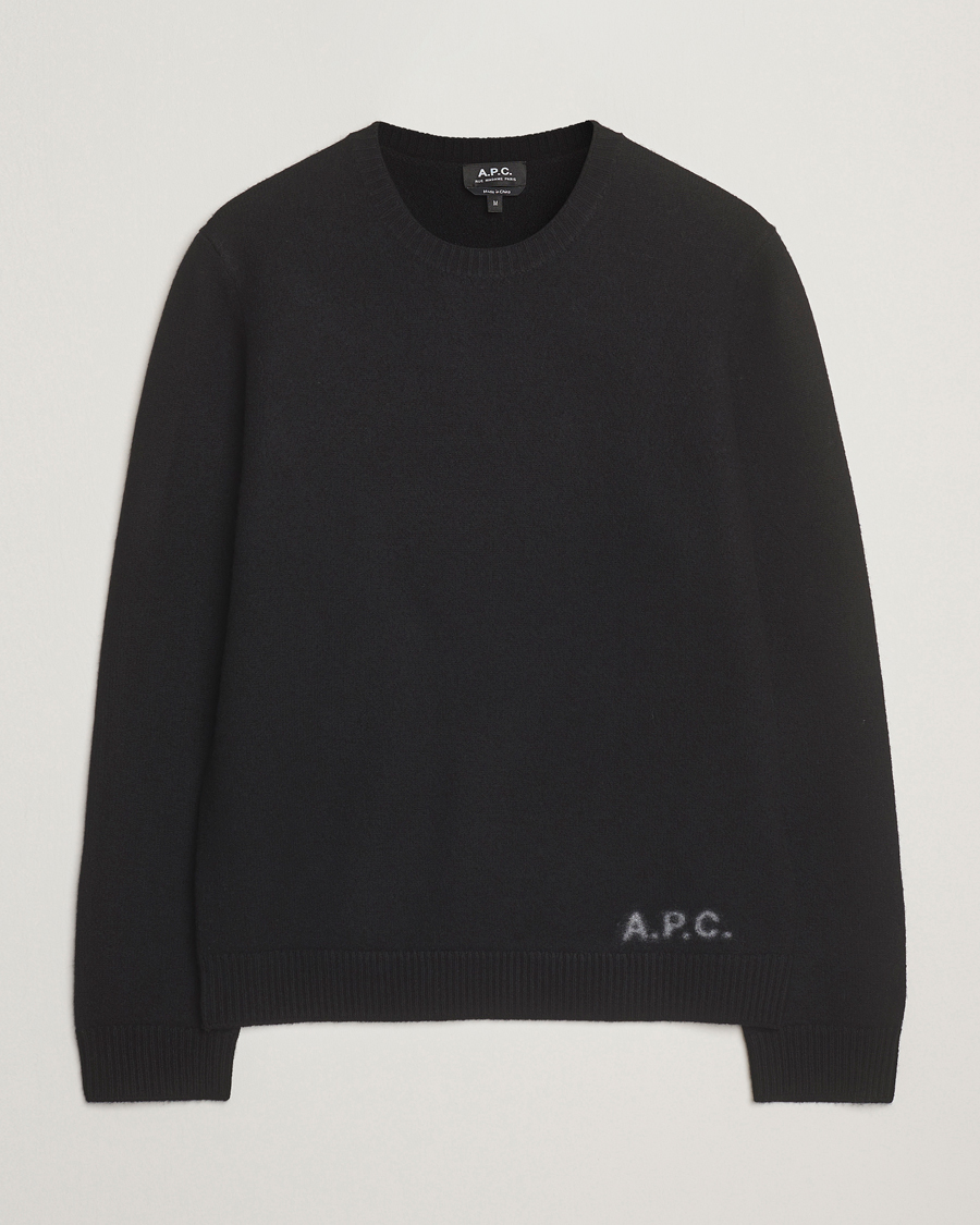 A.P.C. Edward Wool Knitted Sweater Black