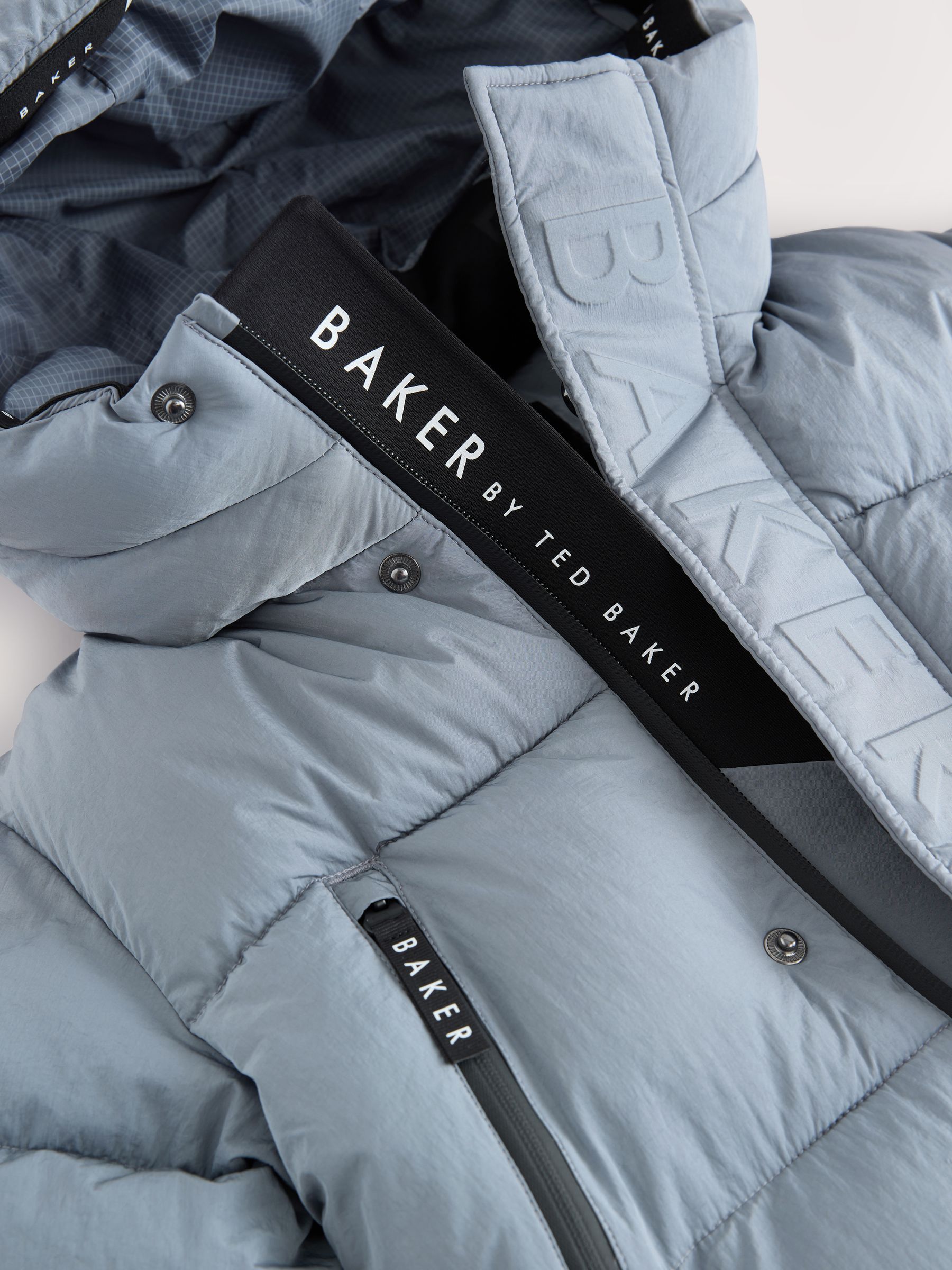 Lichtblauw - Baker By Ted Baker - Regenbestendige gewateerde jas