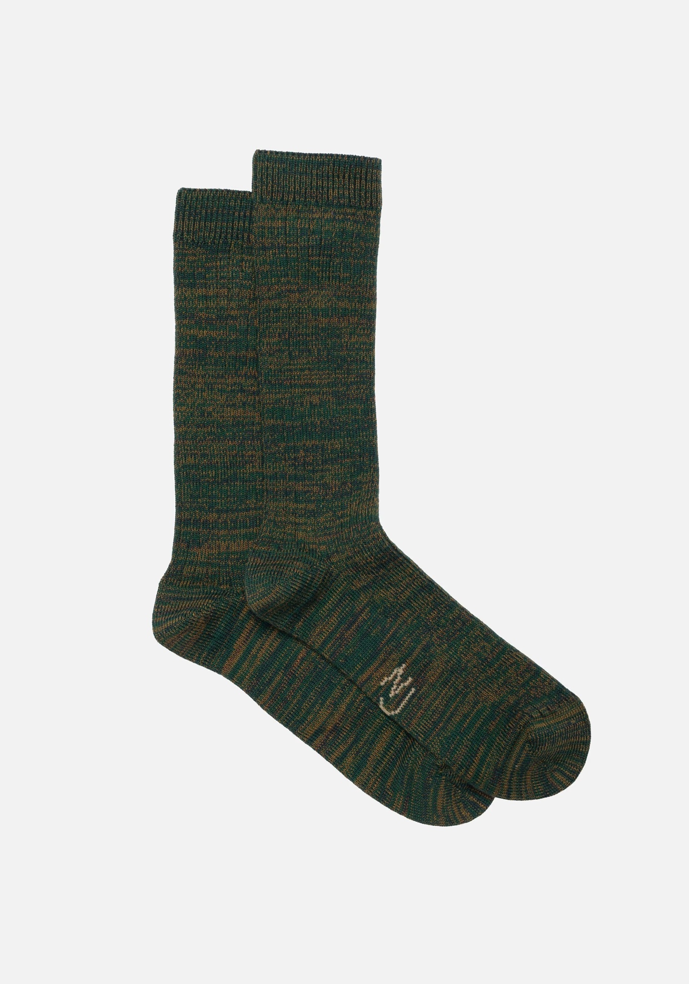 Nudie Jeans Socken Rasmusson M's Rib Socks Green Melange