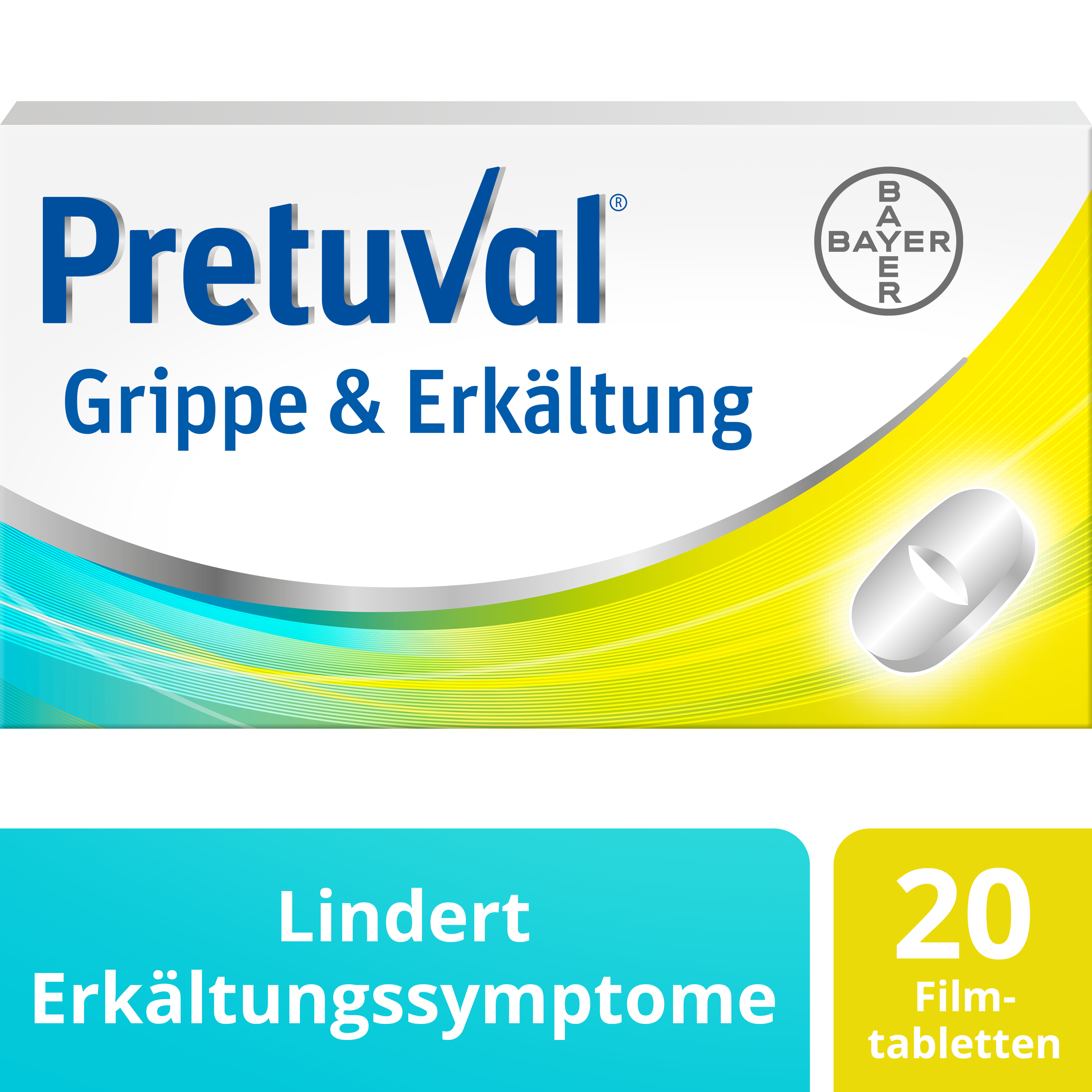 PRETUVAL Grippe und Erkältung<br>20 Stück, Blister, Filmtablette