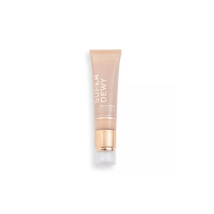 Makeup Revolution SuperDewy Coloring Feuchtigkeitsspendende Gesichtscreme Medium Tan 50 ml