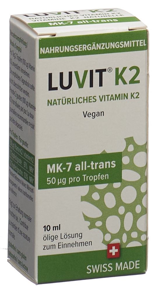 LUVIT K2 Natürliches Vitamin<br>10 ml, Tropfflasche, Tropfen