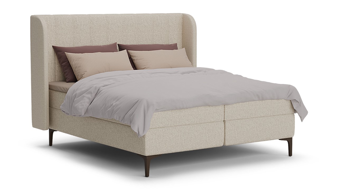 Boxspring Ivory - Soft teddy off white