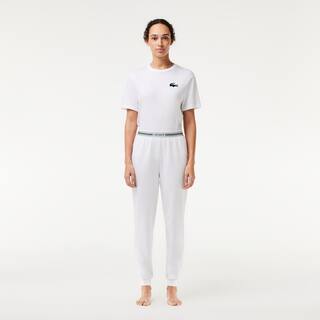 Pantalon de survêtement d'intérieur en coton Vêtements d’intérieur & de nuit - Blanc - Lacoste - Femme