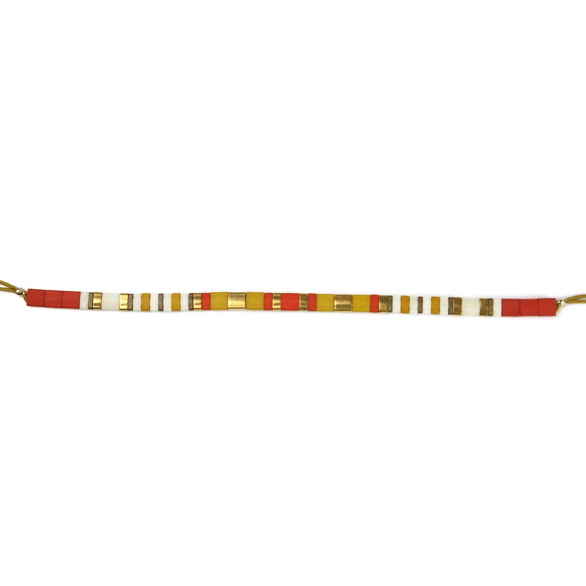 Bracelet Claire BERTEAU Sunrise Perles plates en verre 1