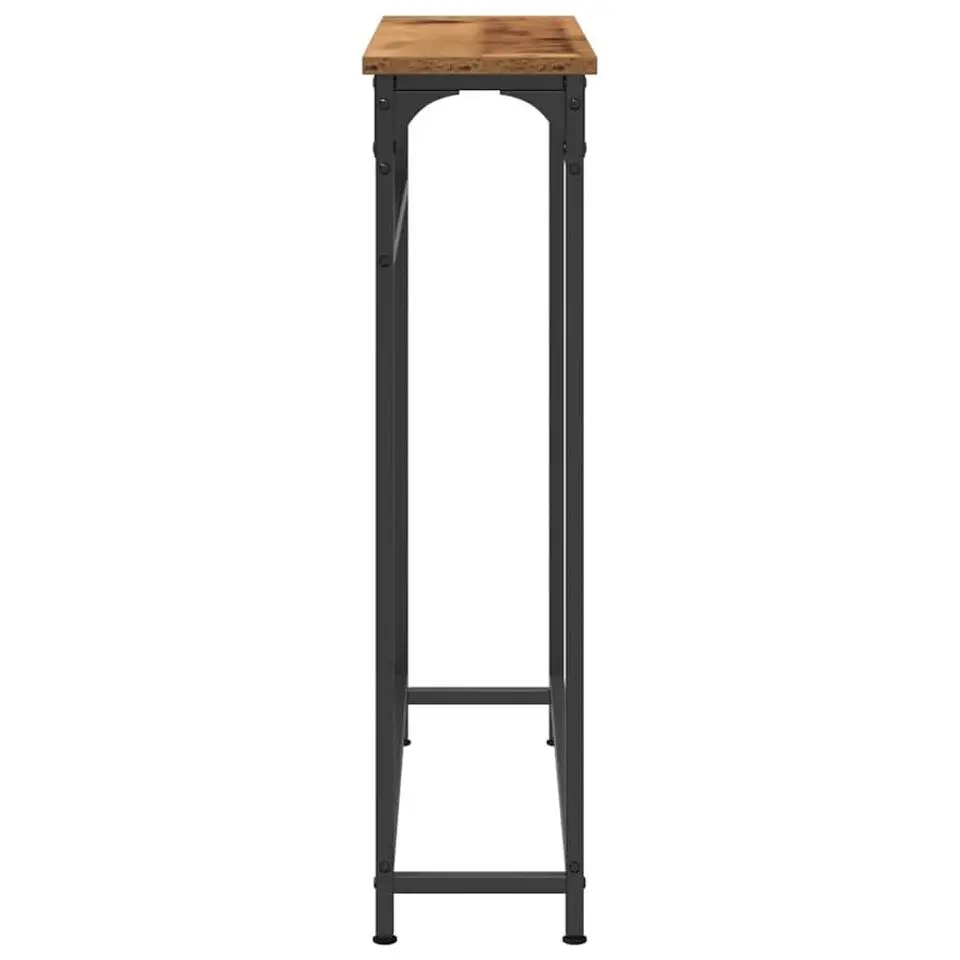 vidaXL - Sidetable - Oud hout - Gelaagd hout en metaal - 75x19.5x75 cm
