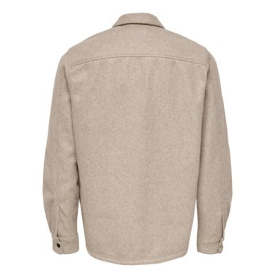 Chemise à manches longues homme Onsash Ovr Woolen Look Pkt ONLY AND SONS