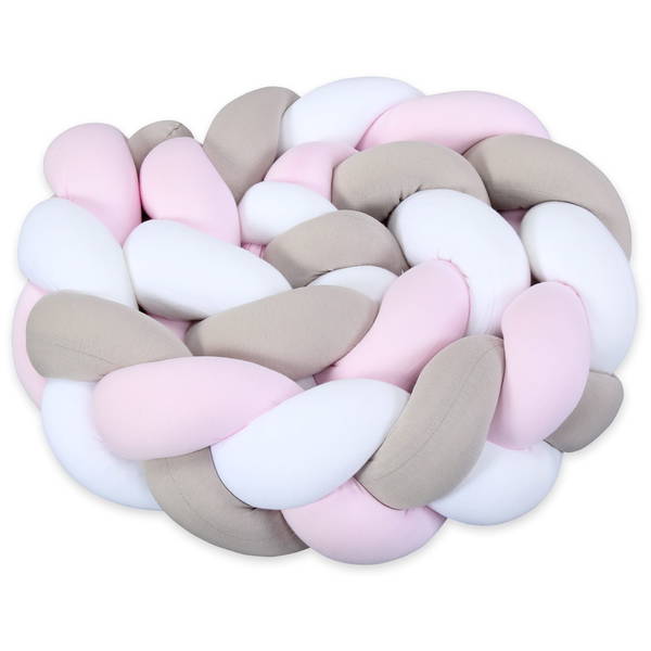 babybaybabybay   Nestchenschlange geflochten mittel weiss/beige/rosé