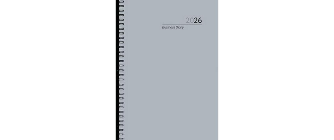 Wochenagenda Wire-O 16.9 x 24 cm, 2026, Silber-GrauWochenplaner