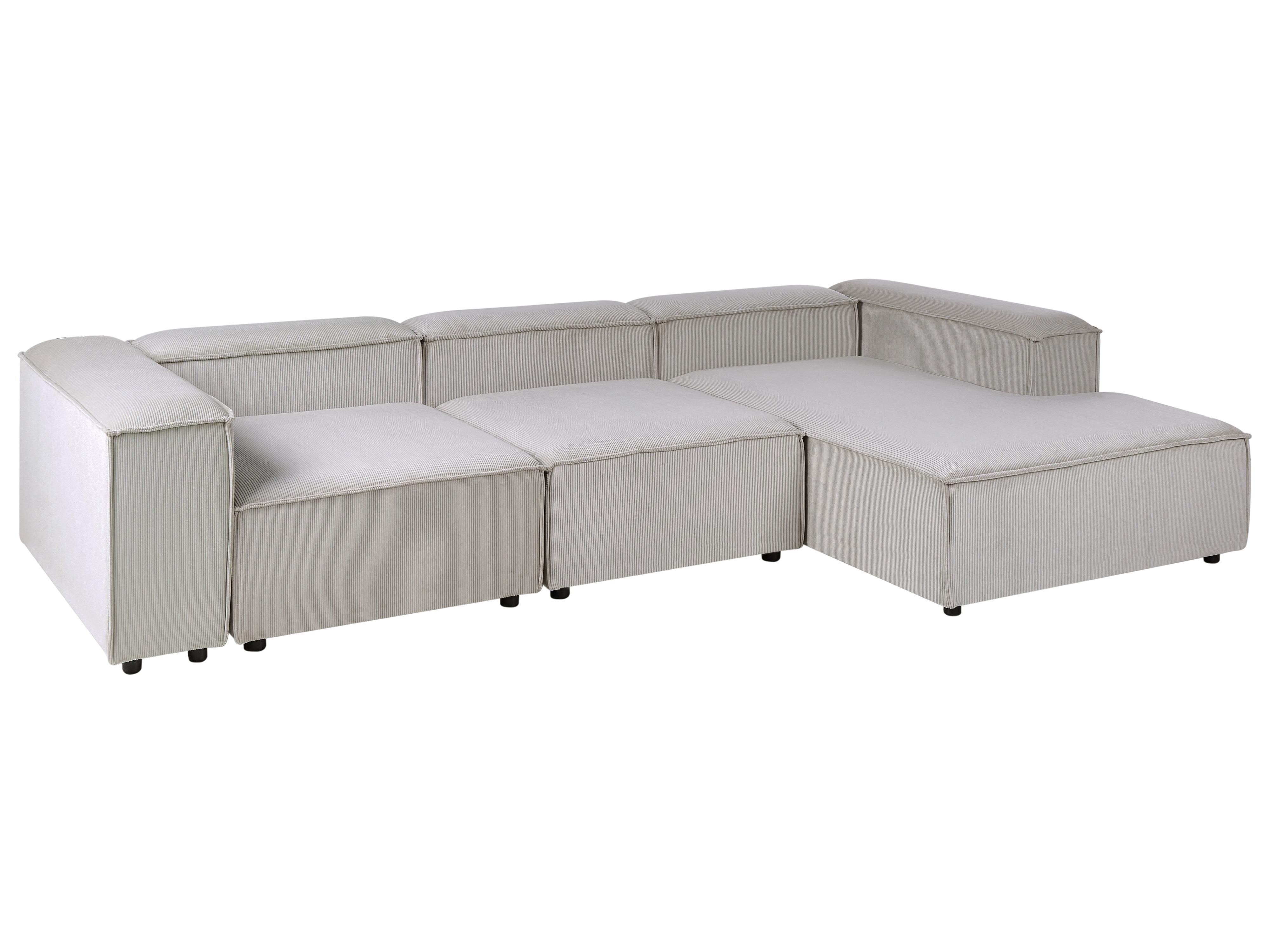 Modulaire hoekbank 4-zits ARDAL Corduroy Taupe linkszijdig