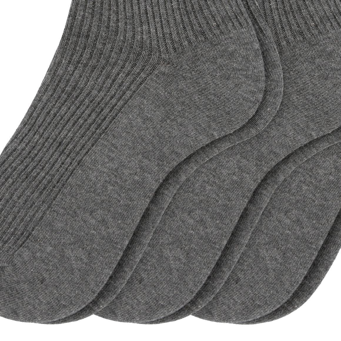 VanVaan 3 Paar Herren Socken aus Baumwoll-Mix dunkelgrau