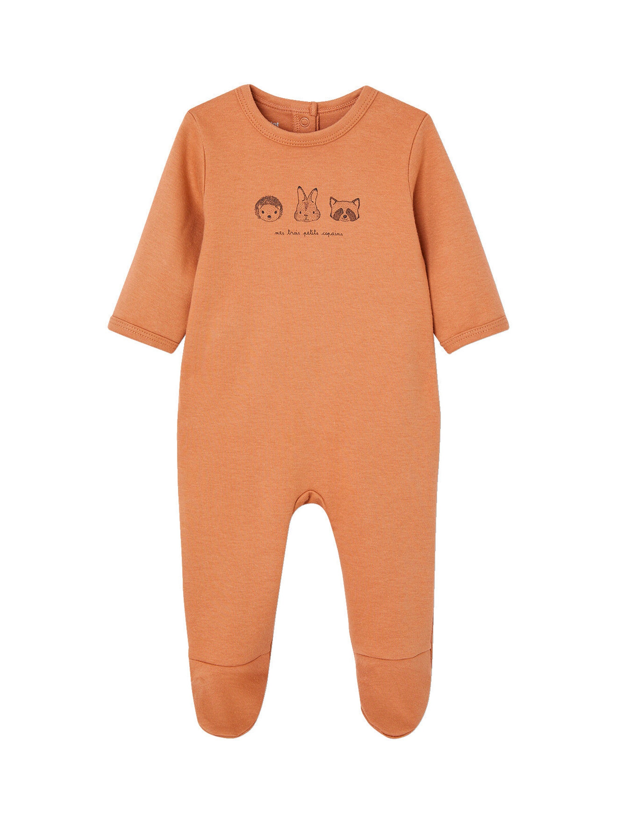 Vertbaudet 3er-Pack Baby Strampler BASIC, Interlock-Jersey pack wollweiß kleine freunde
