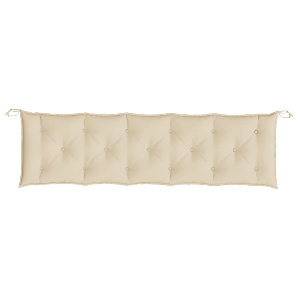 Coussins de banc de jardin 2 pcs beige 180x50x7 cm tissu oxford
