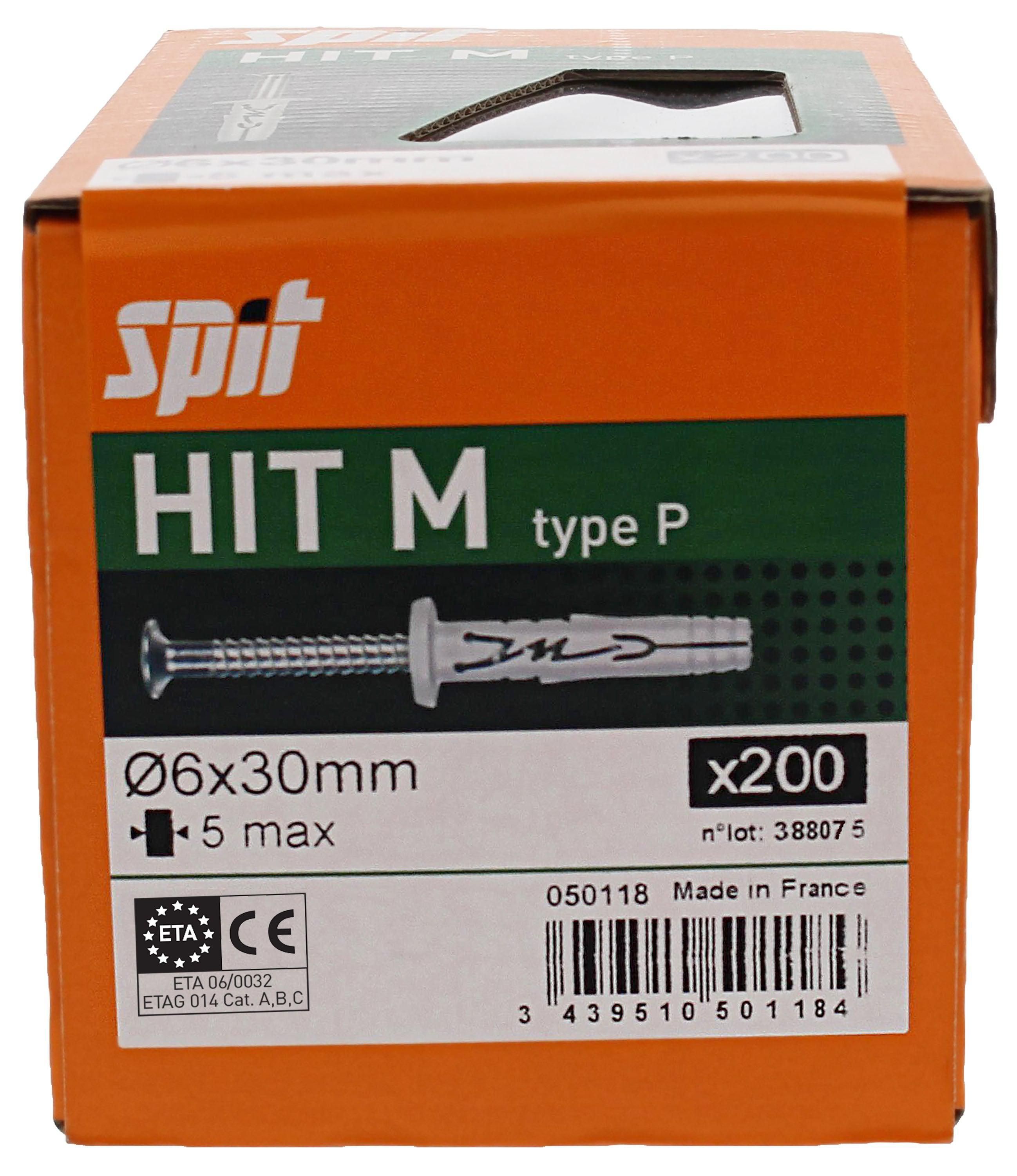 Spit Hit m Slagplug 6x30/5 met kraag - 050118