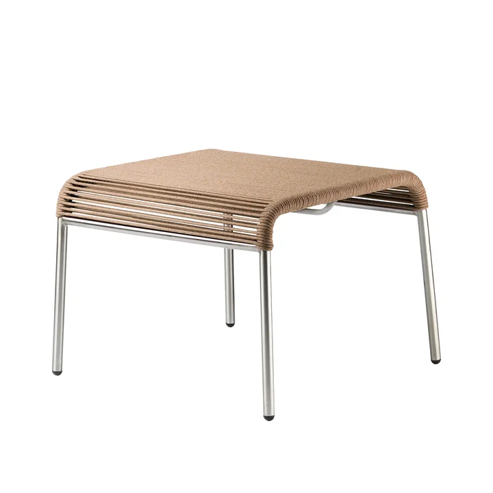 FDB Møbler - M20L Teglgård Hocker Outdoor, Kordel braun