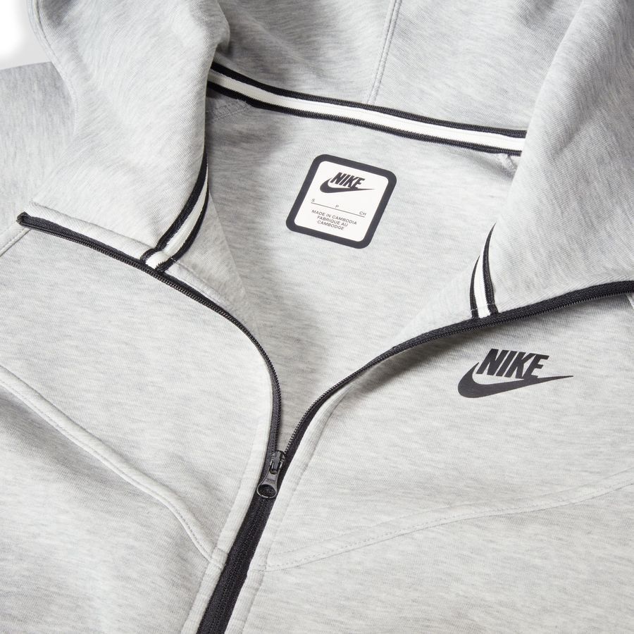 Nike Sweat à Capuche NSW Tech Fleece 24 Coupe-Vent - Gris/Noir Femme