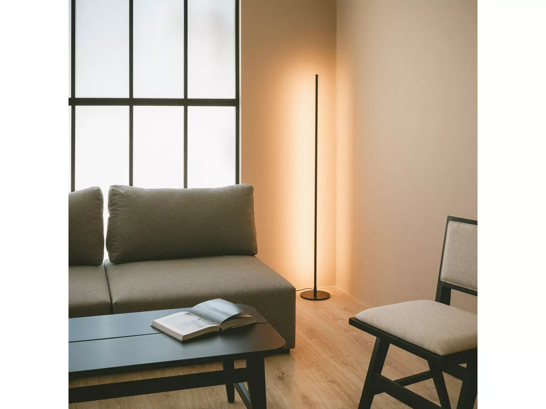 Lampadaire LED 27W Métal Meghri Blanc