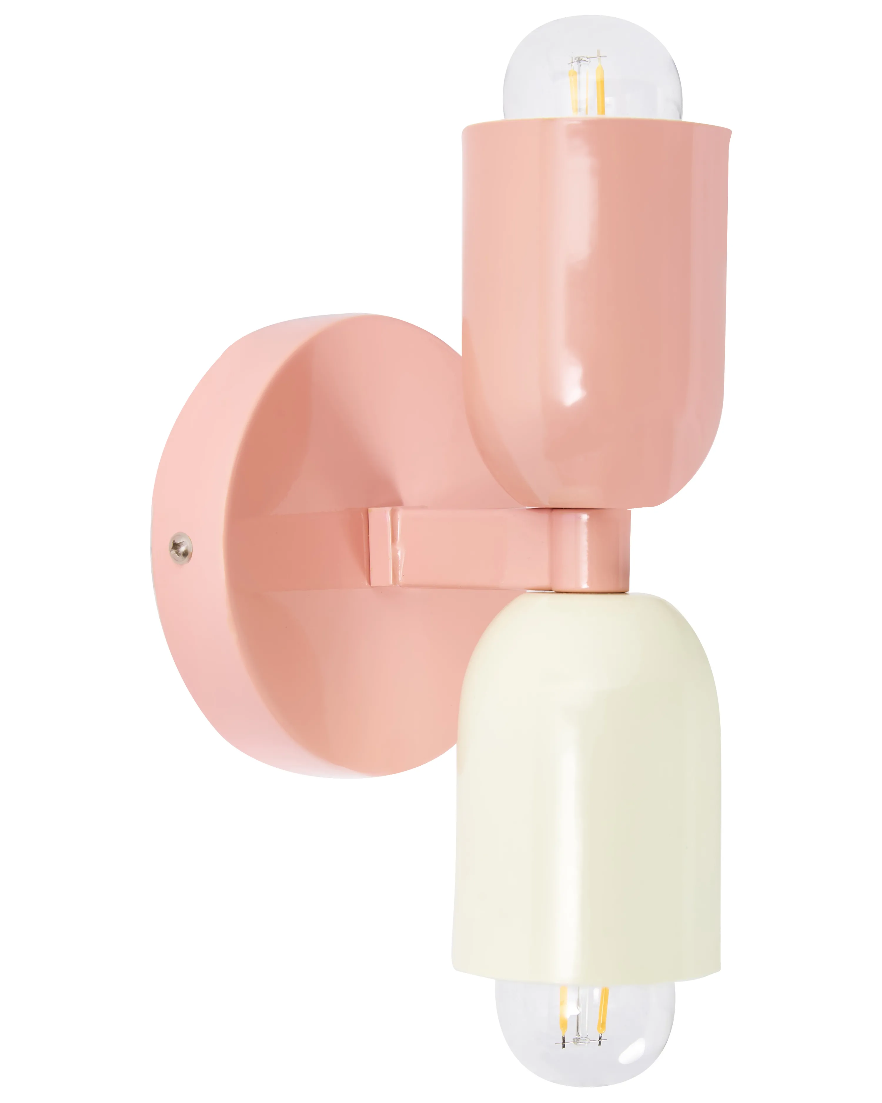 Set van 2 wandlampen TOPI Metaal Pastelroze