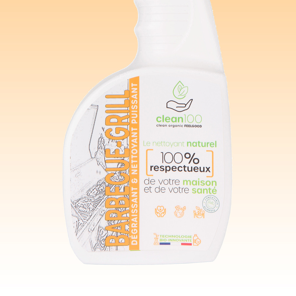 Dégraissant liquide spécial barbecue - sprayer - 750ml - ecologique et hypoallergénique - nettoyant grilles de barbecue et planchas