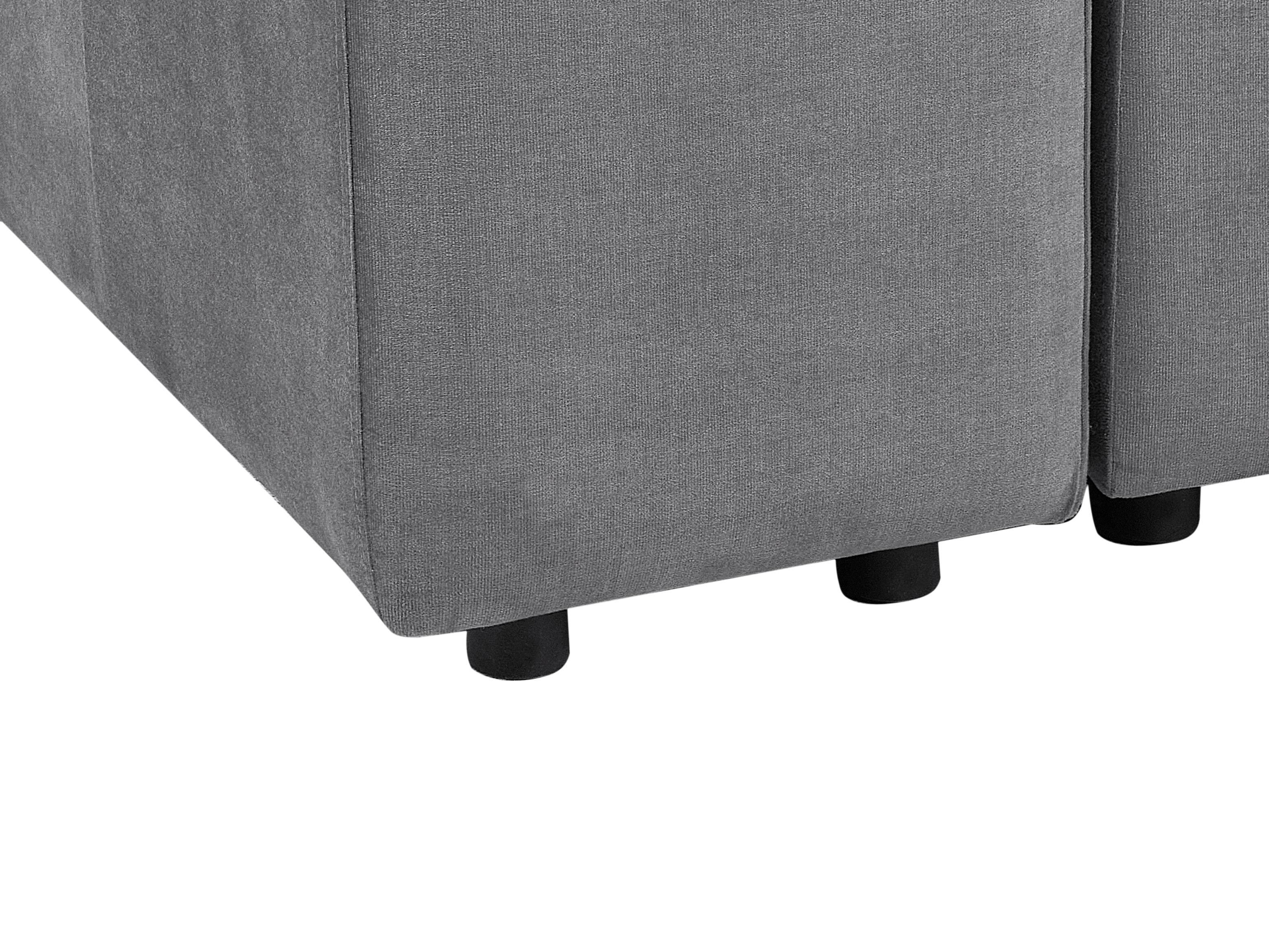 Modulaire bank 2-zits FALSTERBO Fluweel Grijs