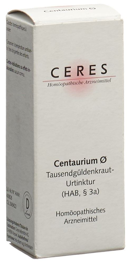 CERES Centaurium Urtinkt Fl 20 ml